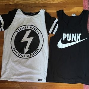 Two tops - Marilyn Manson and "punk"